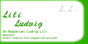 lili ludvig business card